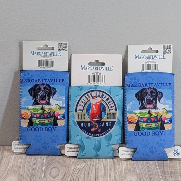 (4) New Margaritaville Can Coozies Regular And Slim Cans Jimmy Buffett - Picture 5 of 11
